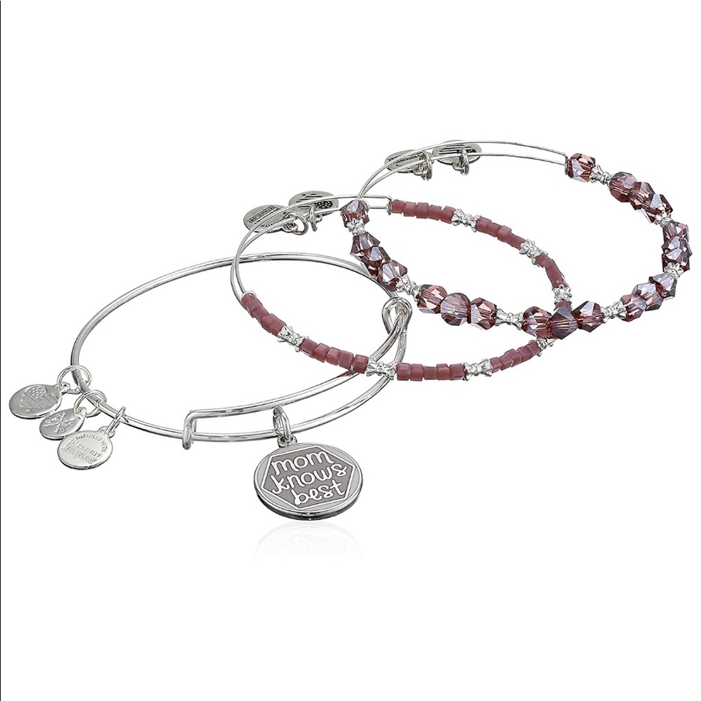 Mom knows best Alex and Ani bracelet set of 3 NWT